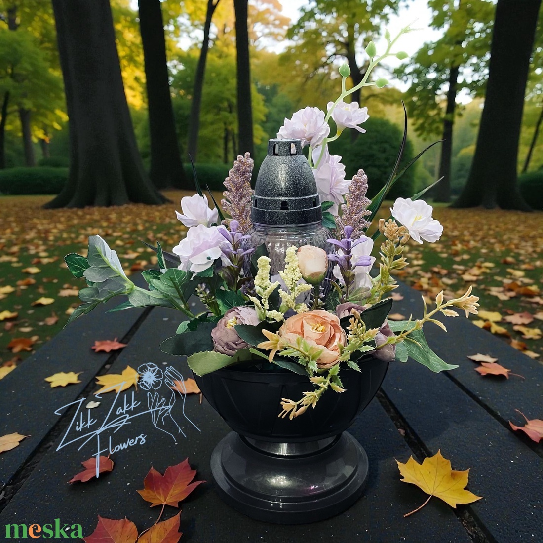 Levendulás Mécses kompozíció  Lila árnyalatokban - otthon & életmód - vallás - temetkezési tárgy - temetői gyertyák, mécsesek - Meska.hu