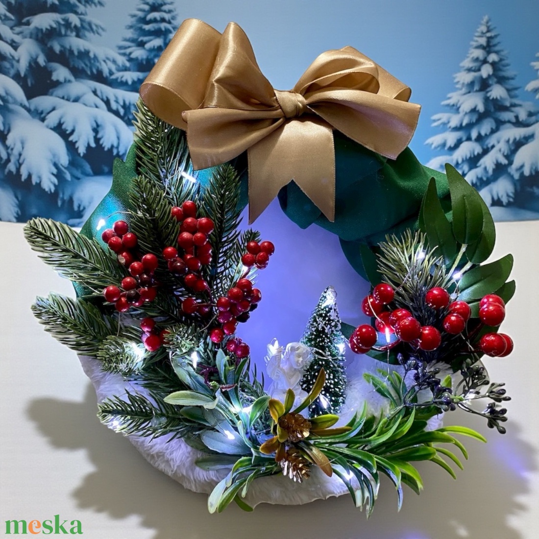 Angéla Karácsonyi Ajtódísz  - karácsony - adventi díszek - adventi ajtódísz - Meska.hu