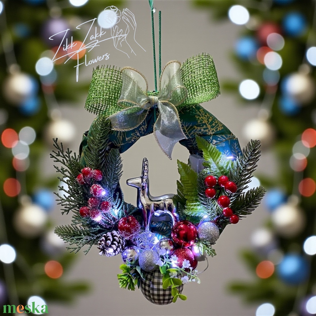 Tímea Karácsonyi Ajtódísz  - karácsony - karácsonyi lakásdekoráció - karácsonyi ajtódíszek - Meska.hu