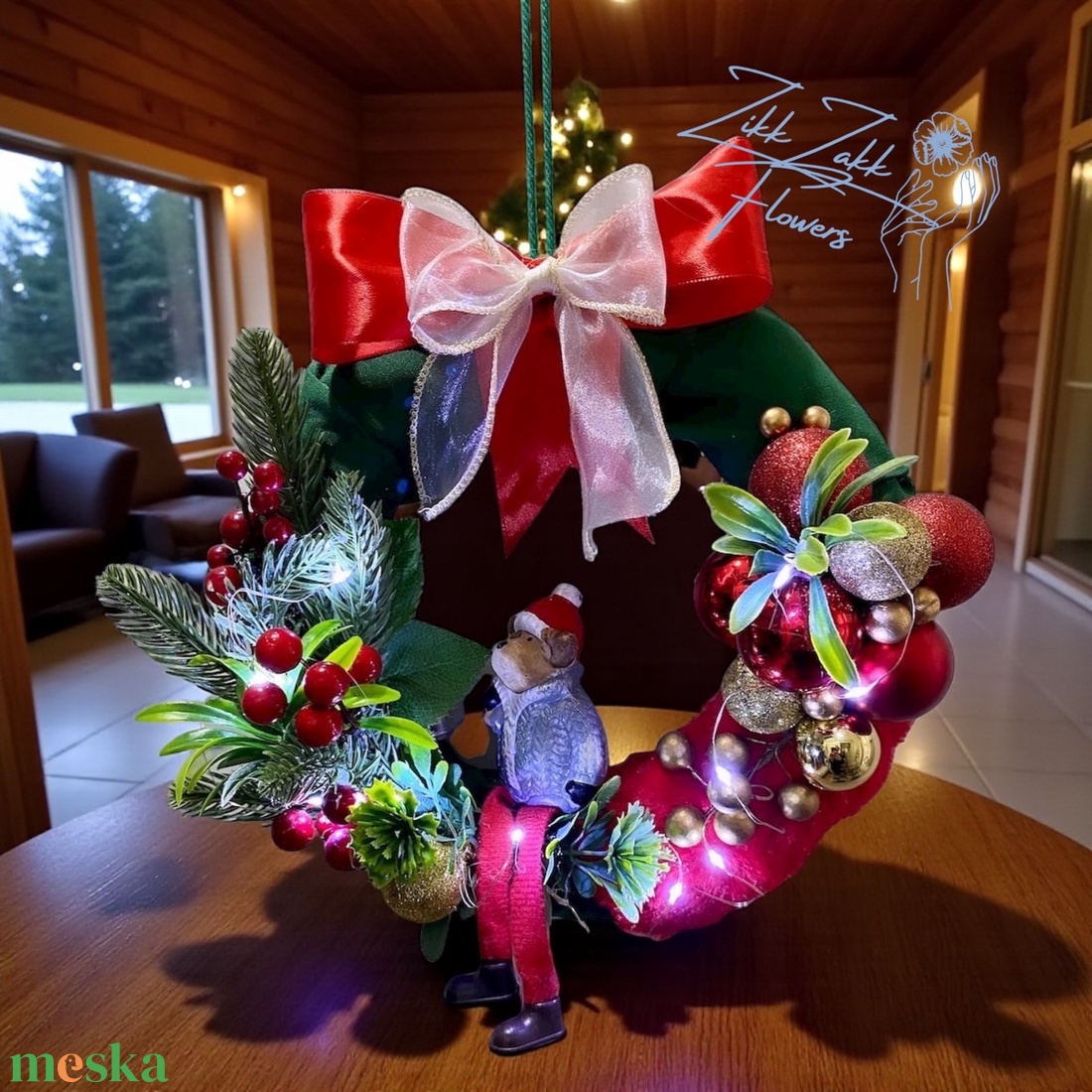 Karácsonyi - Adventi Ajtódísz  - karácsony - adventi díszek - adventi ajtódísz - Meska.hu