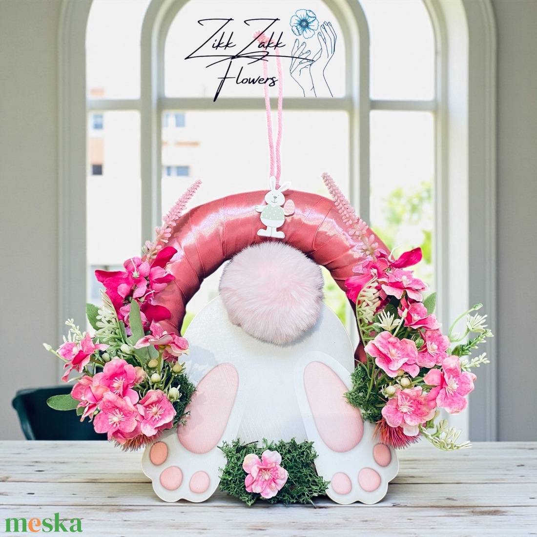 Húsvéti nyuszis ajtódísz � pasztell változat - otthon & életmód - dekoráció - ajtó- és ablak dekoráció - ajtódísz & kopogtató - Meska.hu