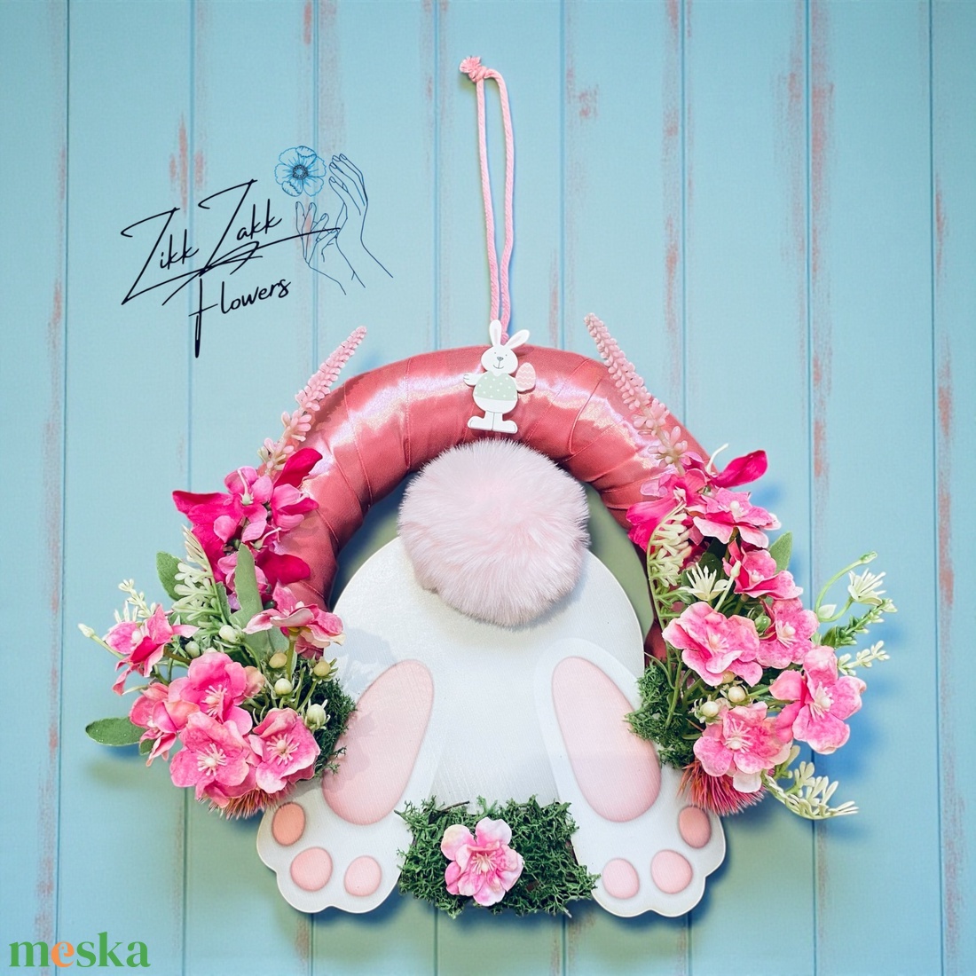 Húsvéti nyuszis ajtódísz � pasztell változat - otthon & életmód - dekoráció - ajtó- és ablak dekoráció - ajtódísz & kopogtató - Meska.hu