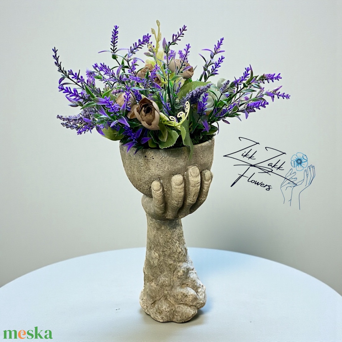 Kéz Formájú virág  Kaspó Kompozíció - otthon & életmód - virágdekoráció - virágdíszek - asztali virágdísz - Meska.hu