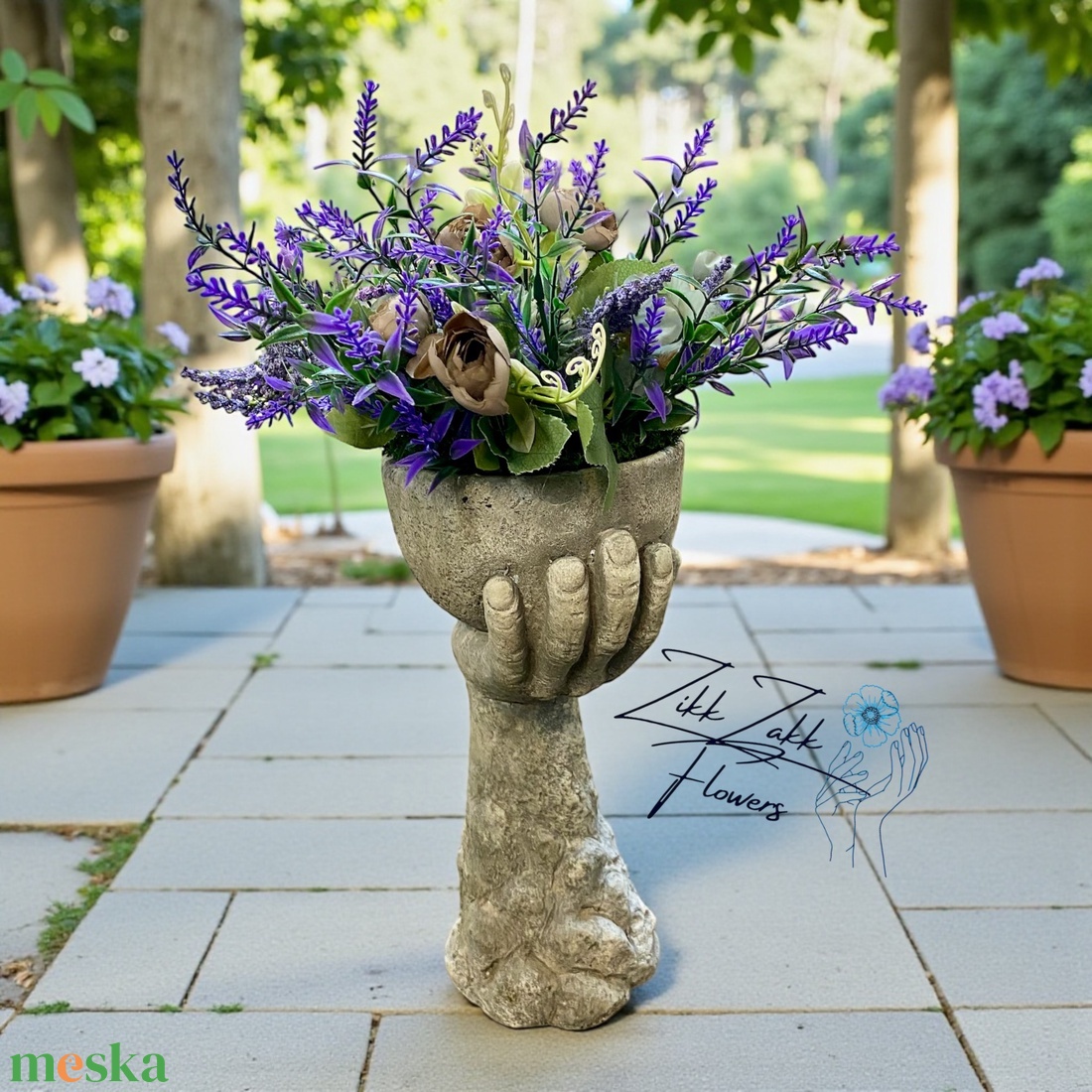 Kéz Formájú virág  Kaspó Kompozíció - otthon & életmód - virágdekoráció - virágdíszek - asztali virágdísz - Meska.hu