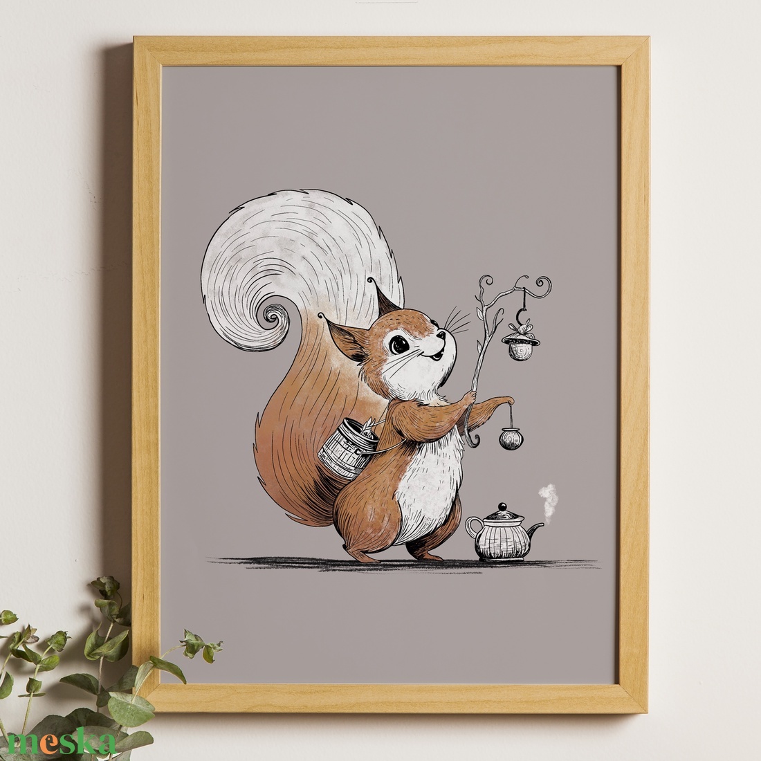 Lámpás mókus - művészet - grafika & illusztráció - digitális - Meska.hu