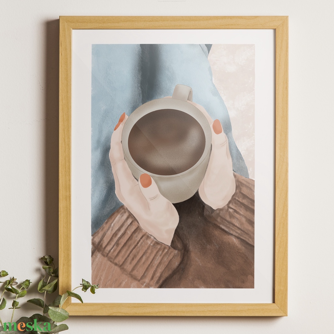 Kávé chill - digitális akvarell nyomat - művészet - grafika & illusztráció - digitális - Meska.hu