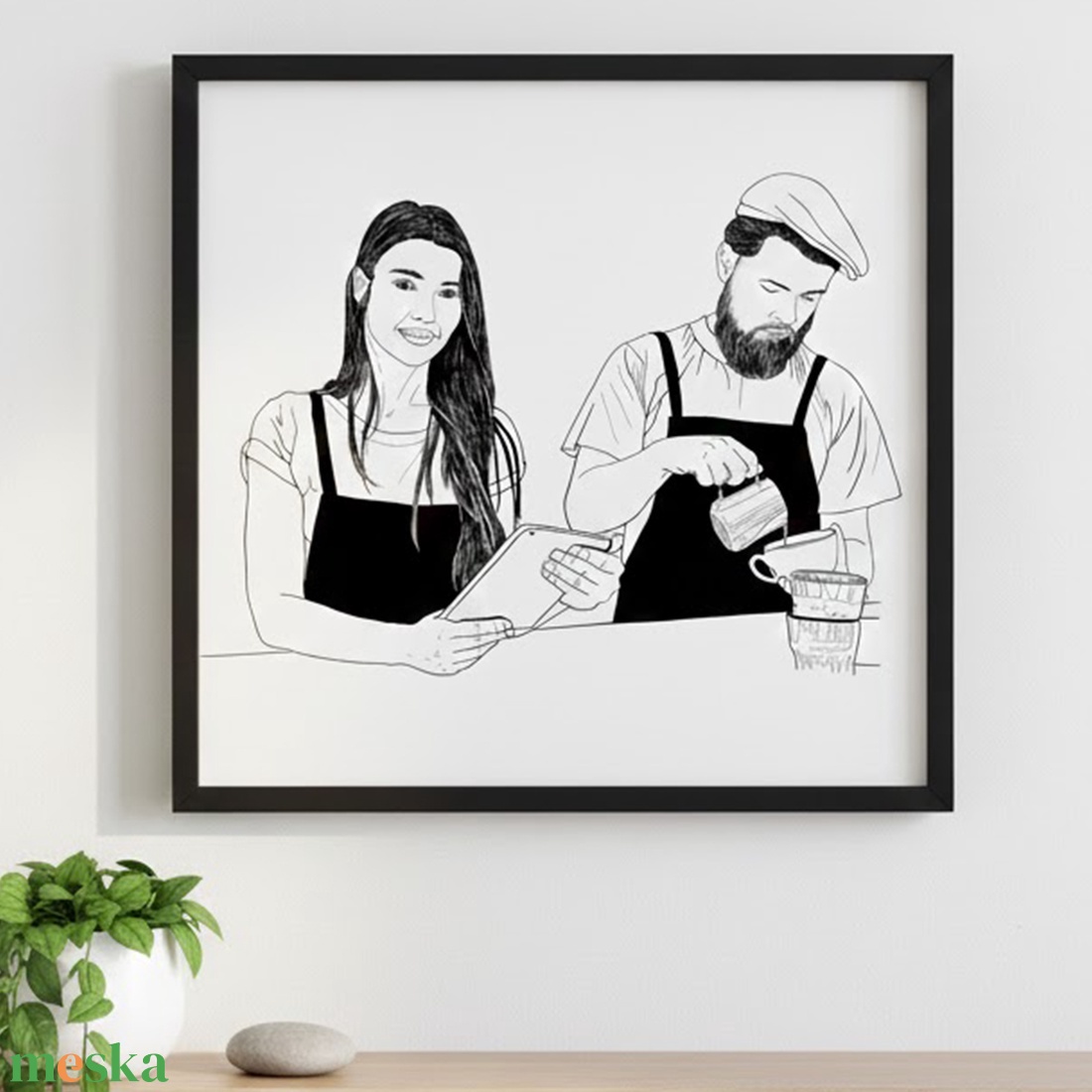 Egyedi vonalrajz portré - művészet - grafika & illusztráció - digitális - Meska.hu
