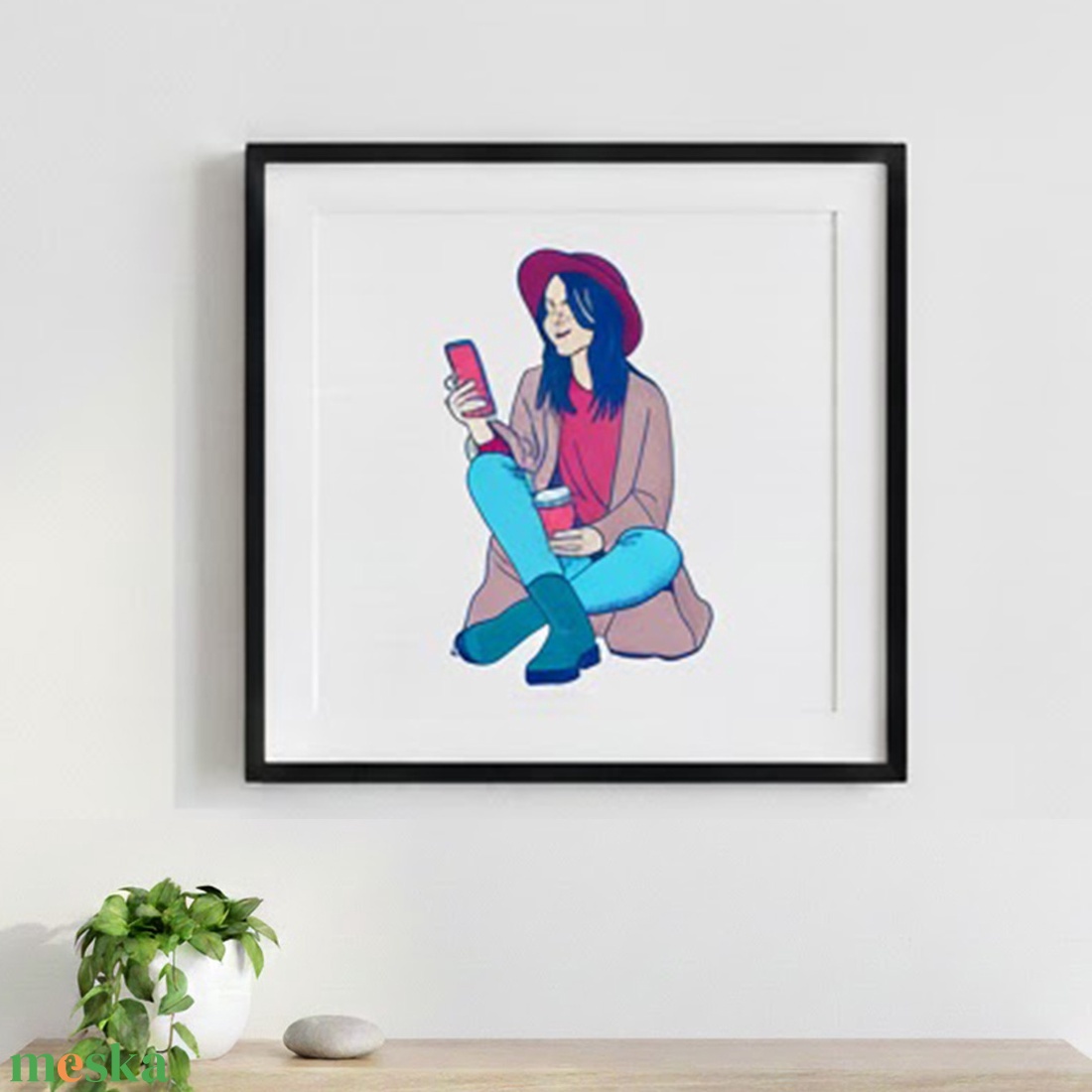 Egyedi vonalrajz karakterportré - művészet - grafika & illusztráció - digitális - Meska.hu