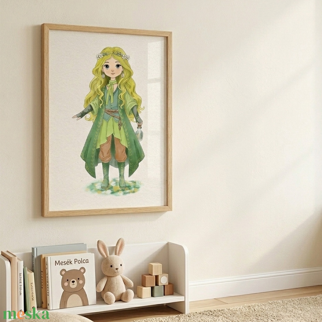 Tavasztündér � Akvarell hatású gyerekszoba falikép - művészet - grafika & illusztráció - művészi nyomat - Meska.hu