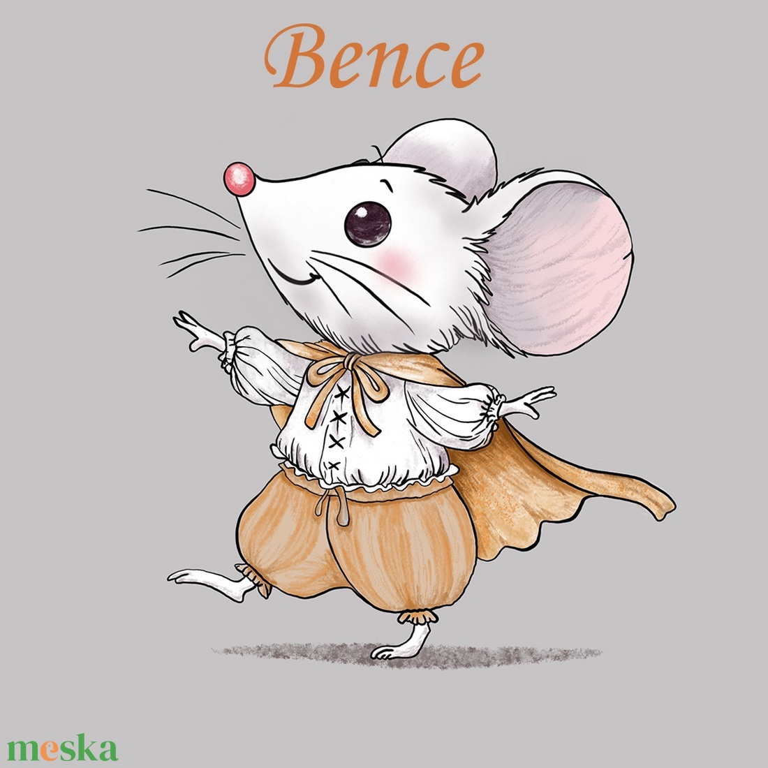 Kisegér � Akvarell hatású gyerekszoba falikép - művészet - grafika & illusztráció - művészi nyomat - Meska.hu