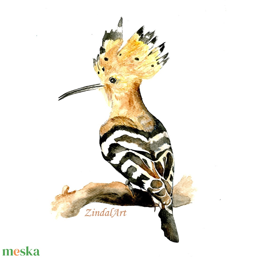 Búbosbanka � Akvarell falikép / nyomat - művészet - grafika & illusztráció - művészi nyomat - Meska.hu