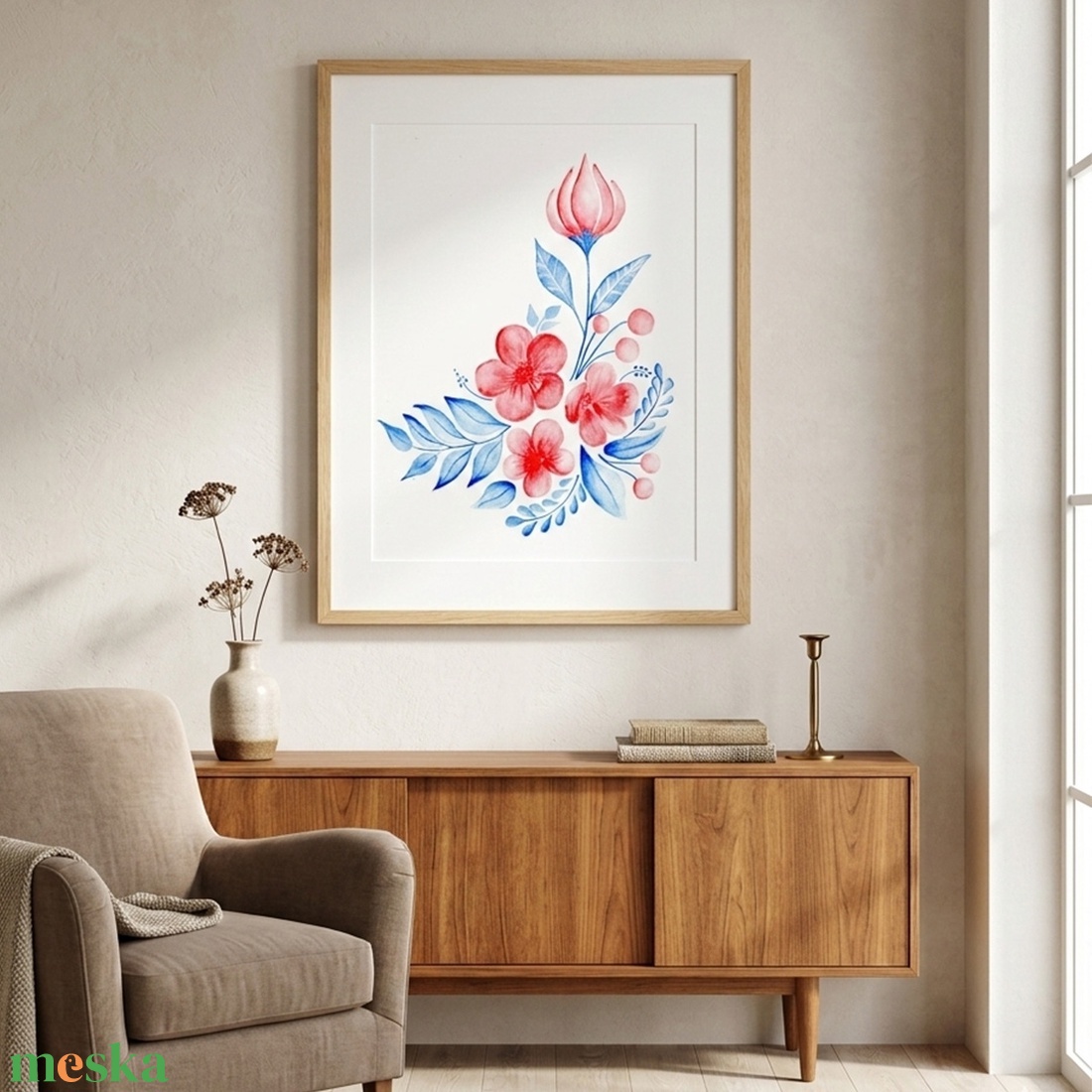 Virág illusztráció, digitális letöltés - művészet - grafika & illusztráció - művészi nyomat - Meska.hu