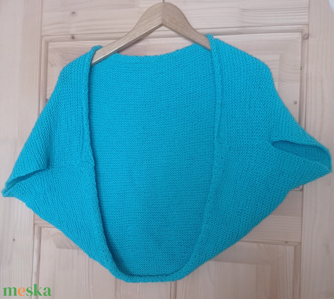 Türkiz veddfelke - ruha & divat - női ruha - bolero - Meska.hu