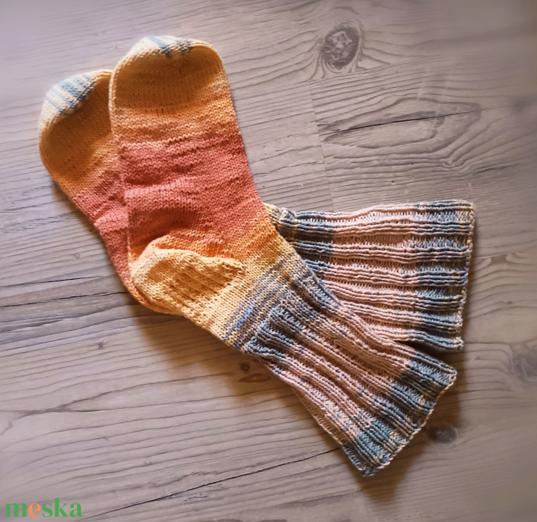 Hajnal pamut zokni - ruha & divat - cipő & papucs - zokni - Meska.hu