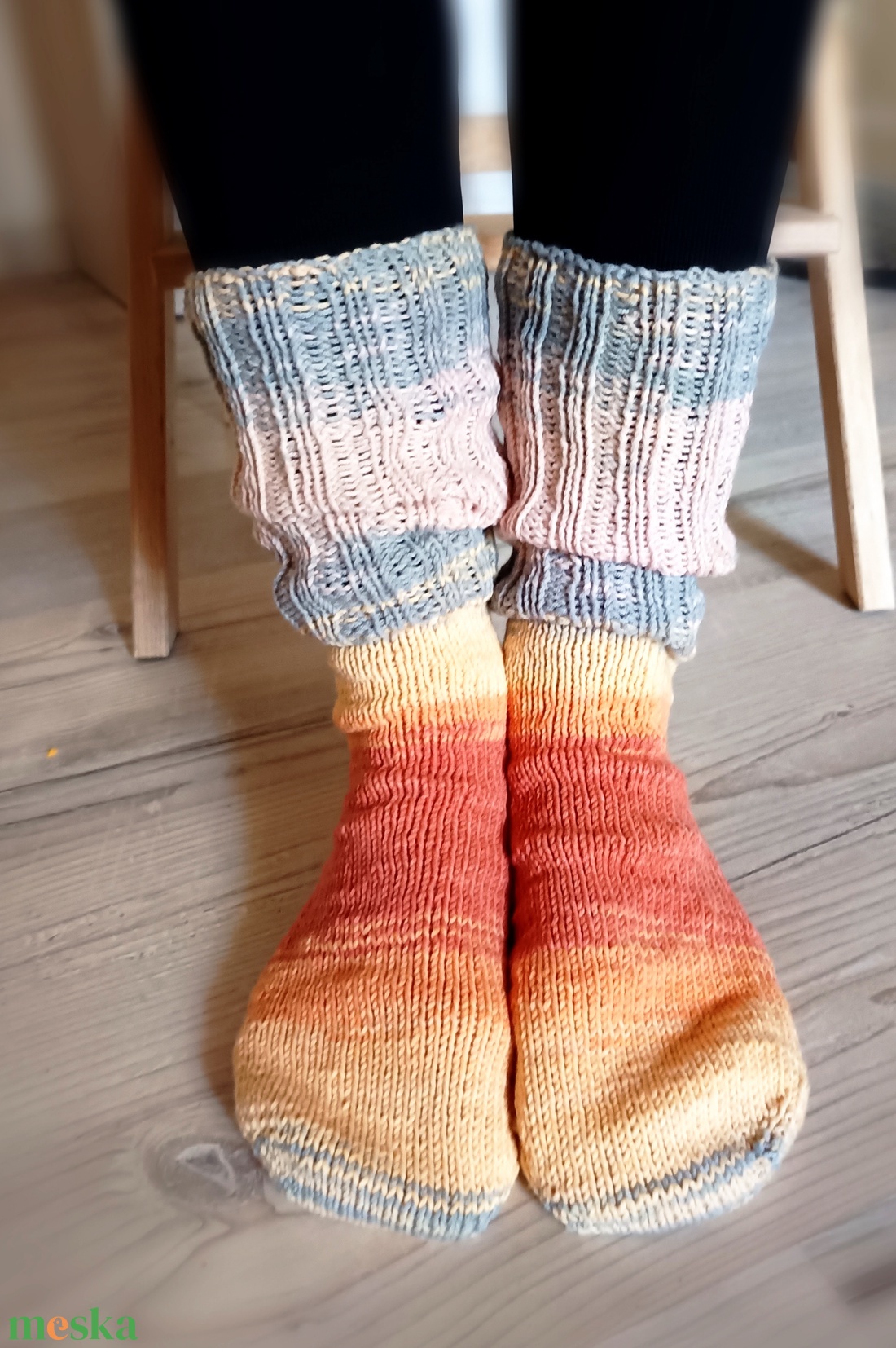 Hajnal pamut zokni - ruha & divat - cipő & papucs - zokni - Meska.hu