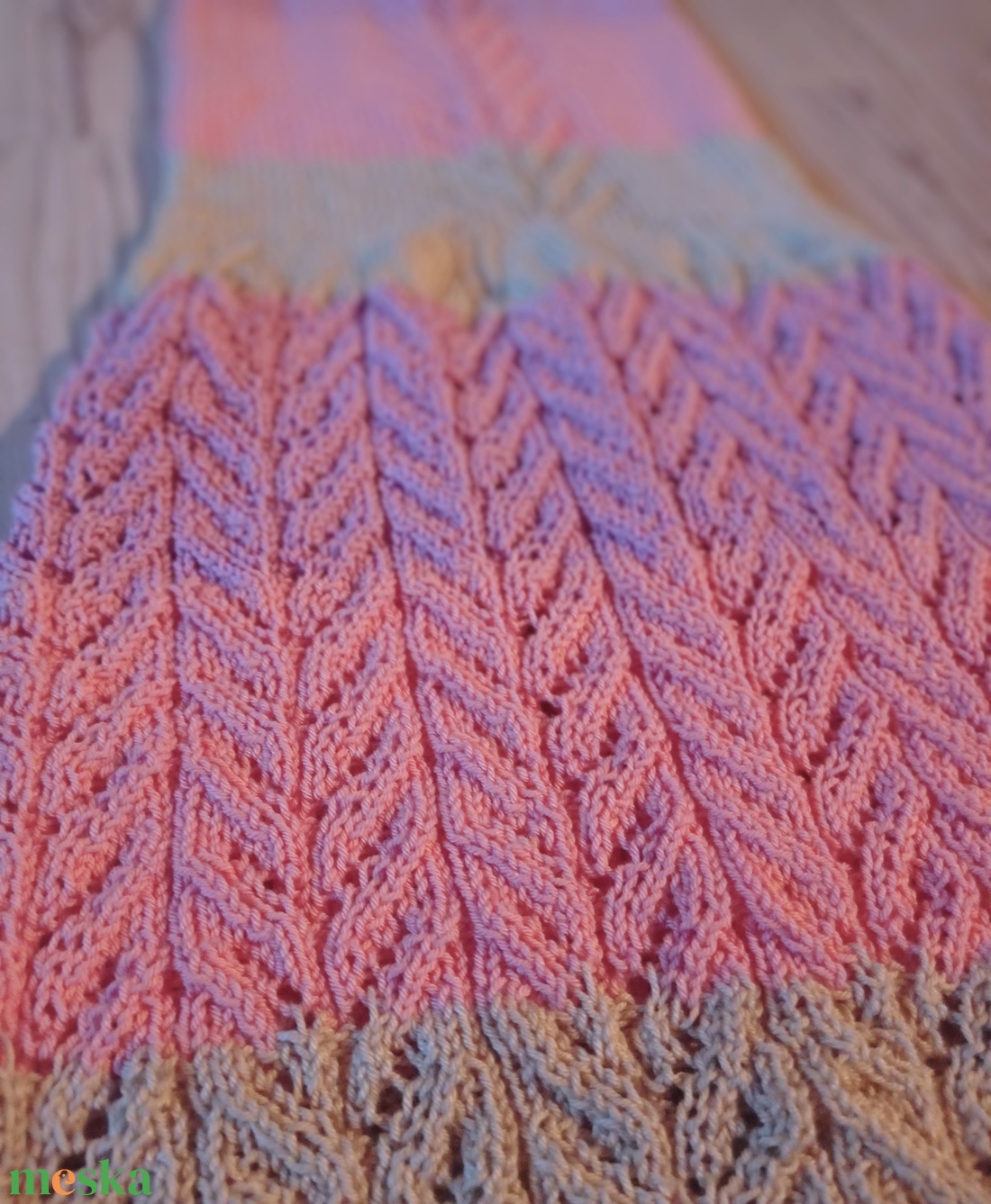 Tulipán kötött kislány ruha - ruha & divat - babaruha & gyerekruha - ruha - Meska.hu