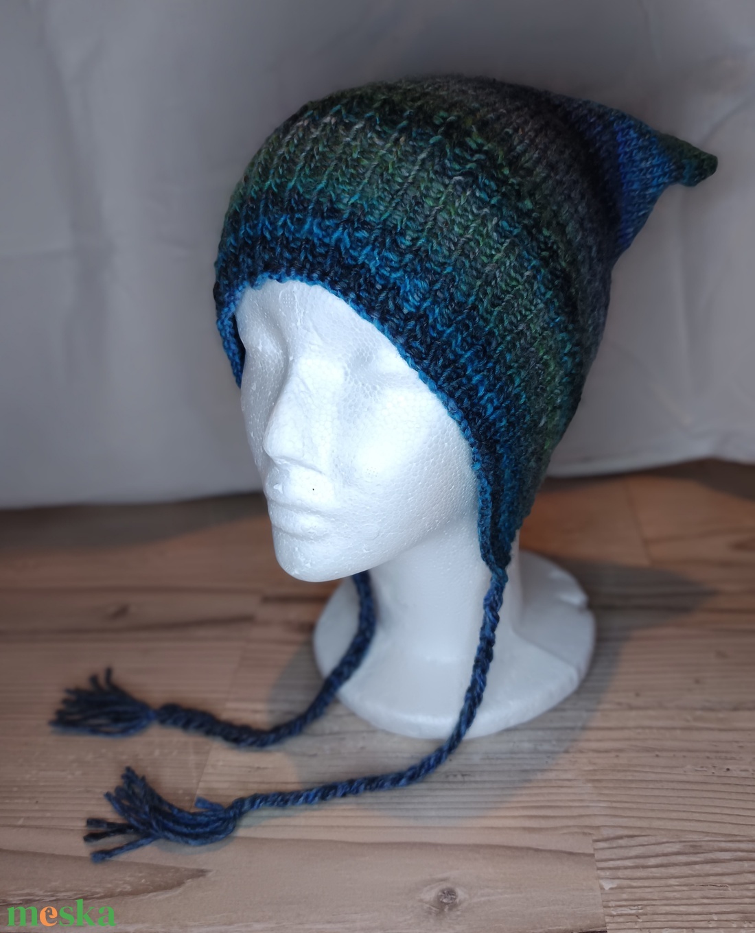 Tenger cicafüles sapka  - ruha & divat - sál, sapka, kendő - sapka - Meska.hu