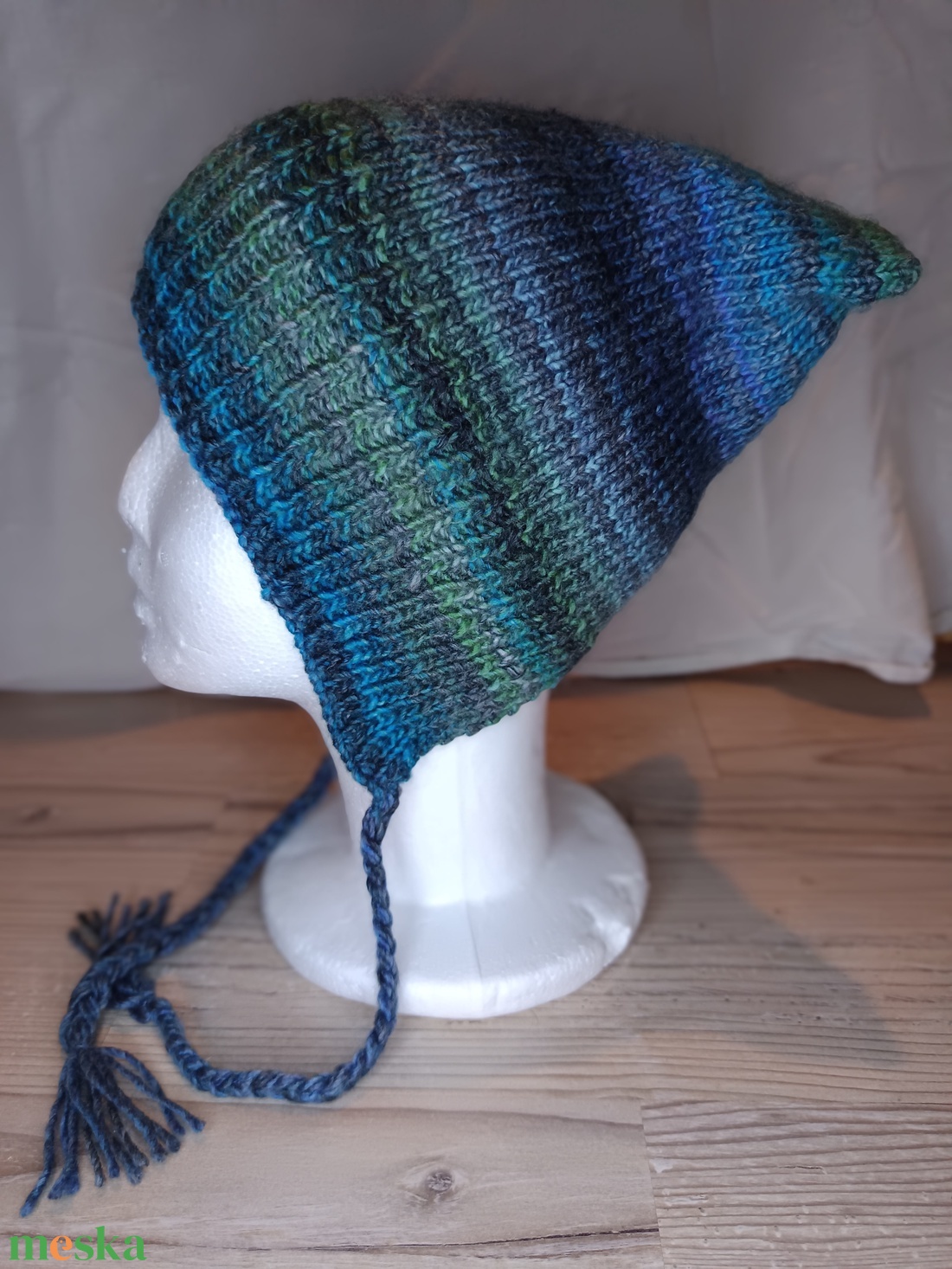 Tenger cicafüles sapka  - ruha & divat - sál, sapka, kendő - sapka - Meska.hu