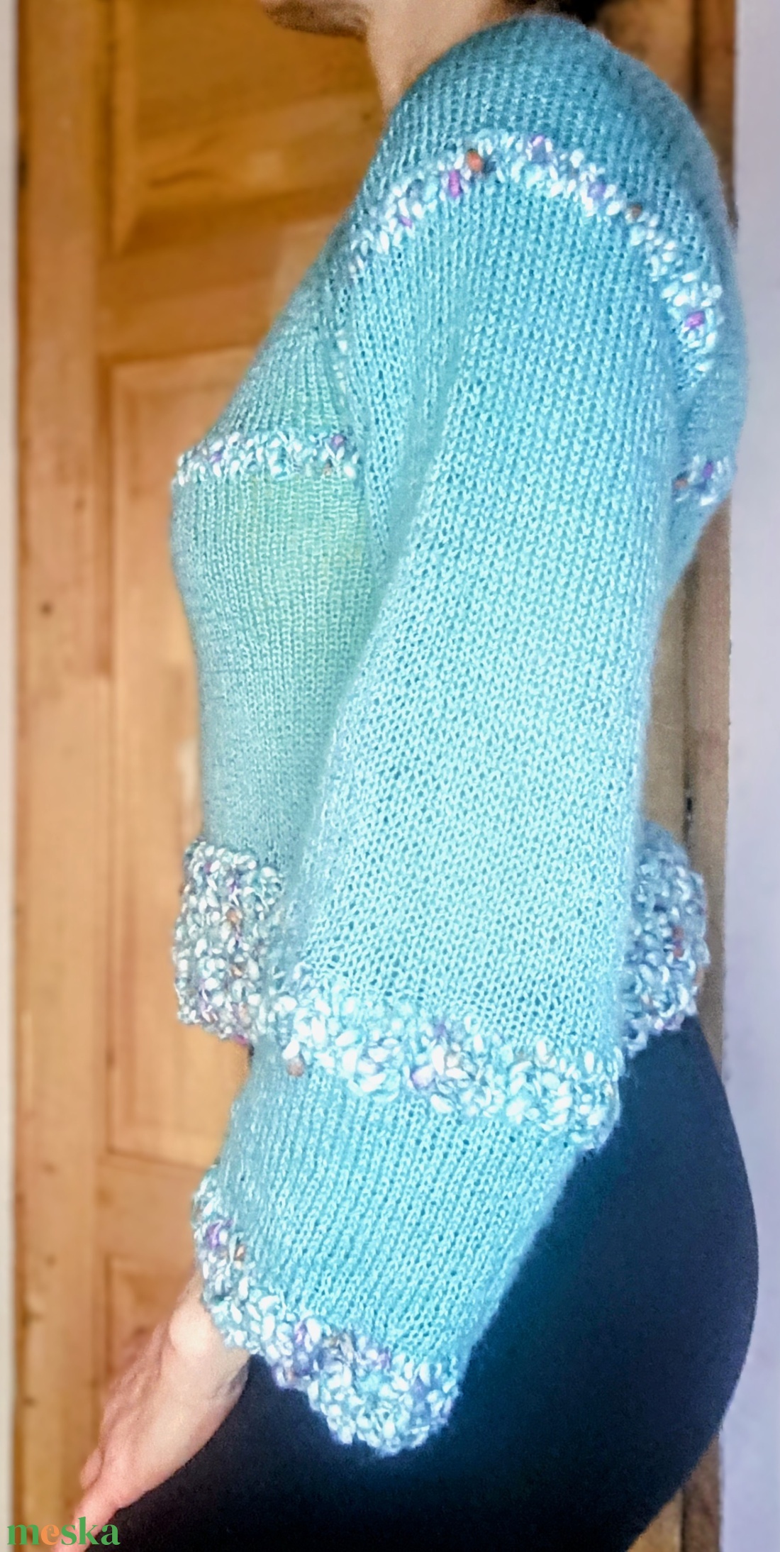 Tavasz kötött pulóver - ruha & divat - női ruha - pulóver - Meska.hu