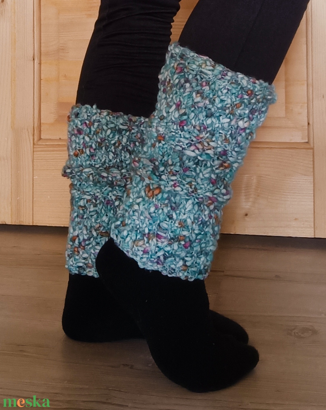 Tengerpart kötött lábszármelegítő - ruha & divat - cipő & papucs - lábszármelegítő - Meska.hu