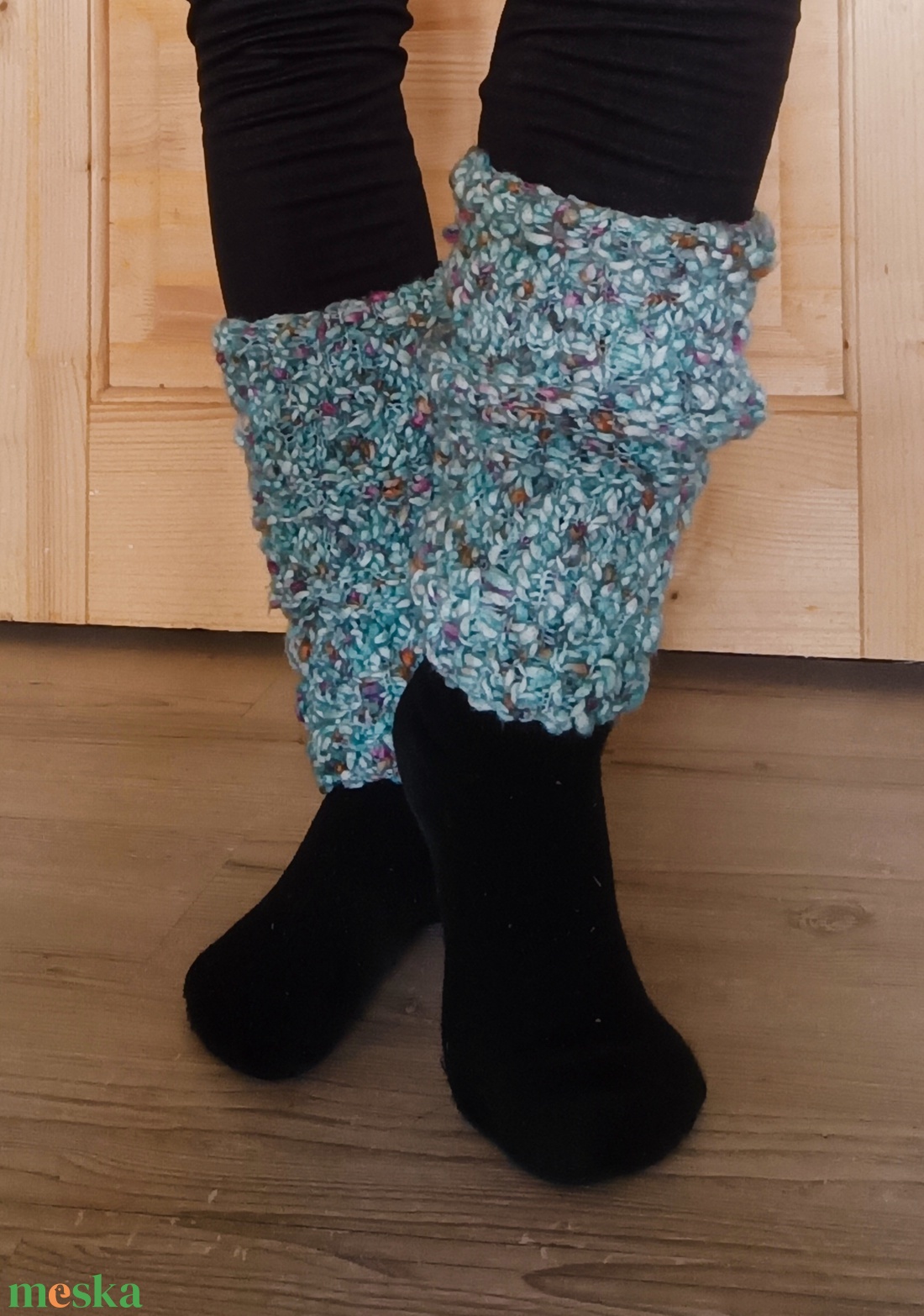 Tengerpart kötött lábszármelegítő - ruha & divat - cipő & papucs - lábszármelegítő - Meska.hu