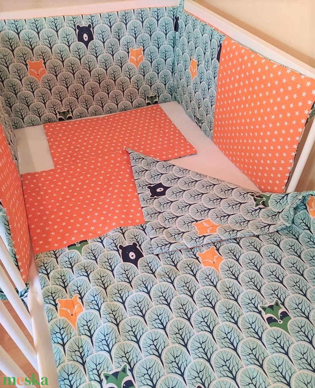 Ágynemű garnitúra rókás csillagos mintával kiságyba - otthon & életmód - babaszoba, gyerekszoba - szett kiságyba - Meska.hu Ágynemű garnitúra rókás csillagos mintával kiságyba - otthon & életmód - babaszoba, gyerekszoba - szett kiságyba - Meska.hu