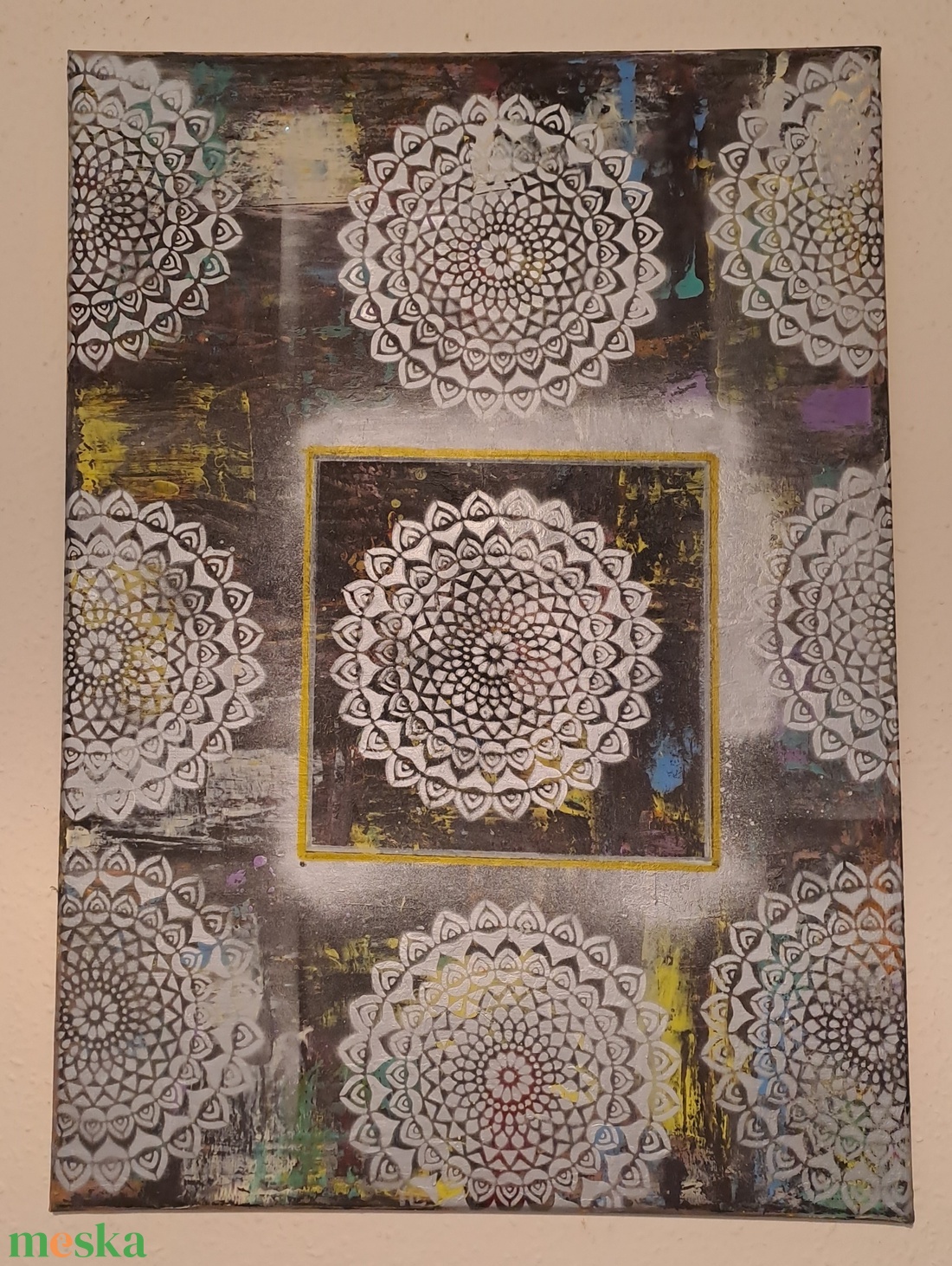 Mandala - Modern Absztrakt Festmény - művészet - festmény - festmény vegyes technika - Meska.hu