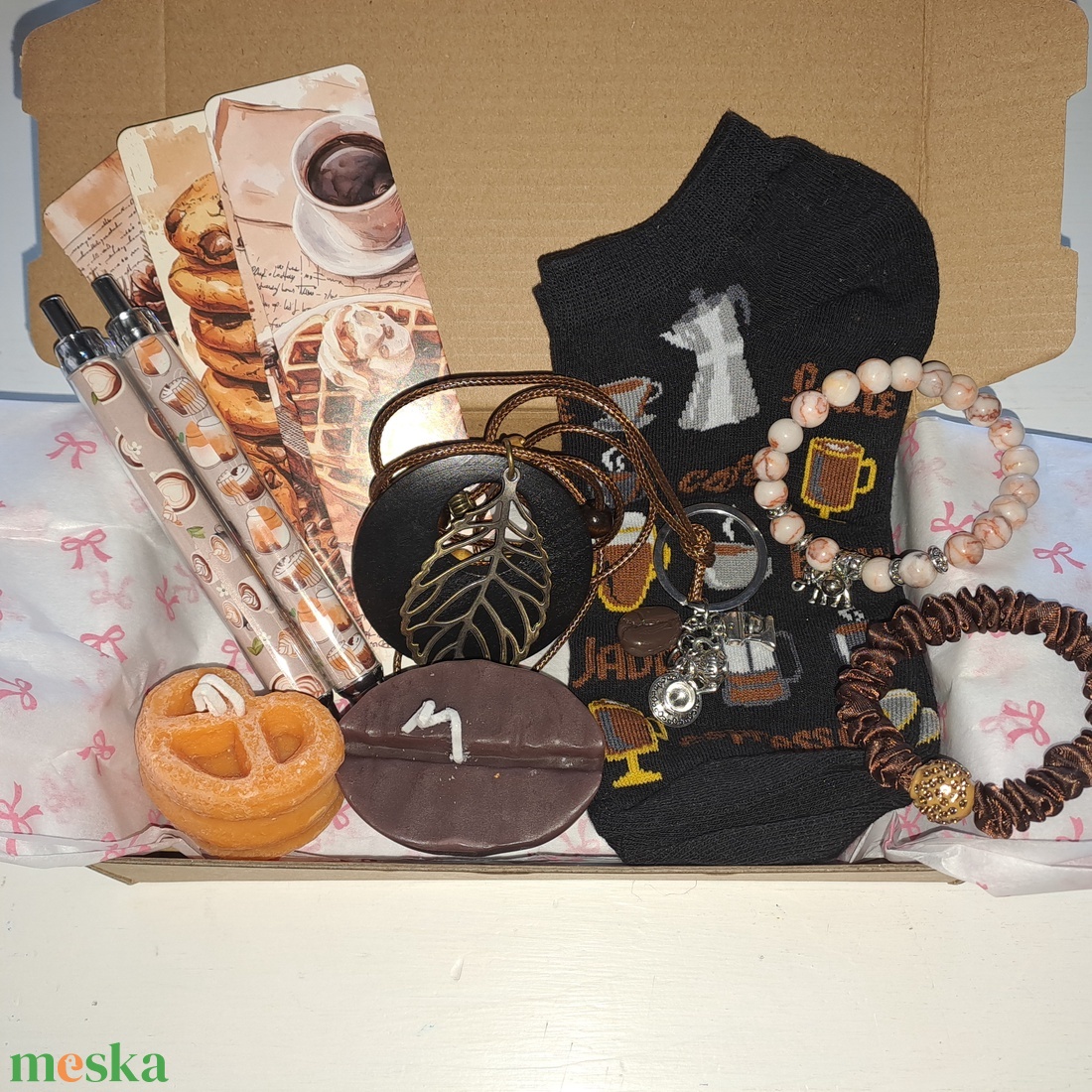 Kávés Ajándékcsomag - otthon & életmód - papír, írószer - ajándékozás kellékei - ajándékzsák, csomagolás - Meska.hu