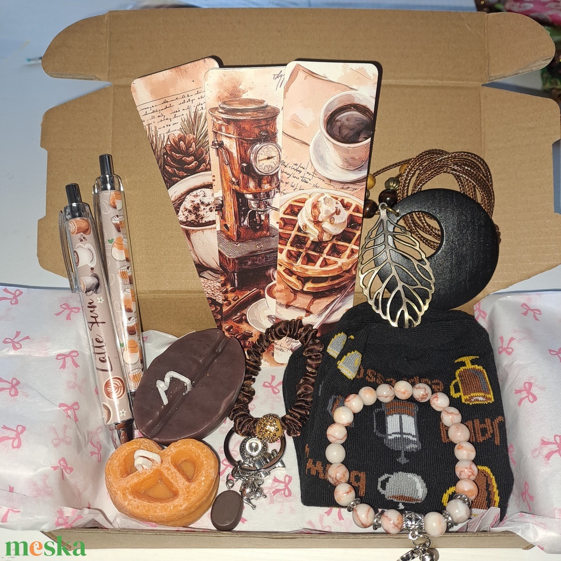 Kávés Ajándékcsomag - otthon & életmód - papír, írószer - ajándékozás kellékei - ajándékzsák, csomagolás - Meska.hu