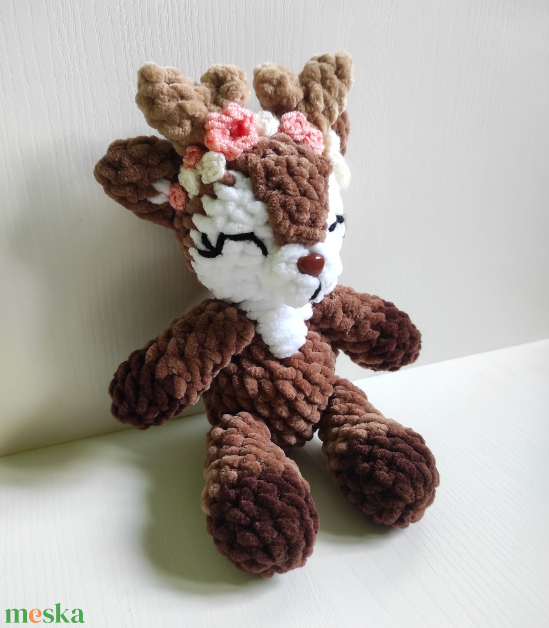 Horgolt rénszarvas virágokkal amigurumi - játék & sport - plüssállat & játékfigura - más figura - Meska.hu Horgolt rénszarvas virágokkal amigurumi - játék & sport - plüssállat & játékfigura - más figura - Meska.hu