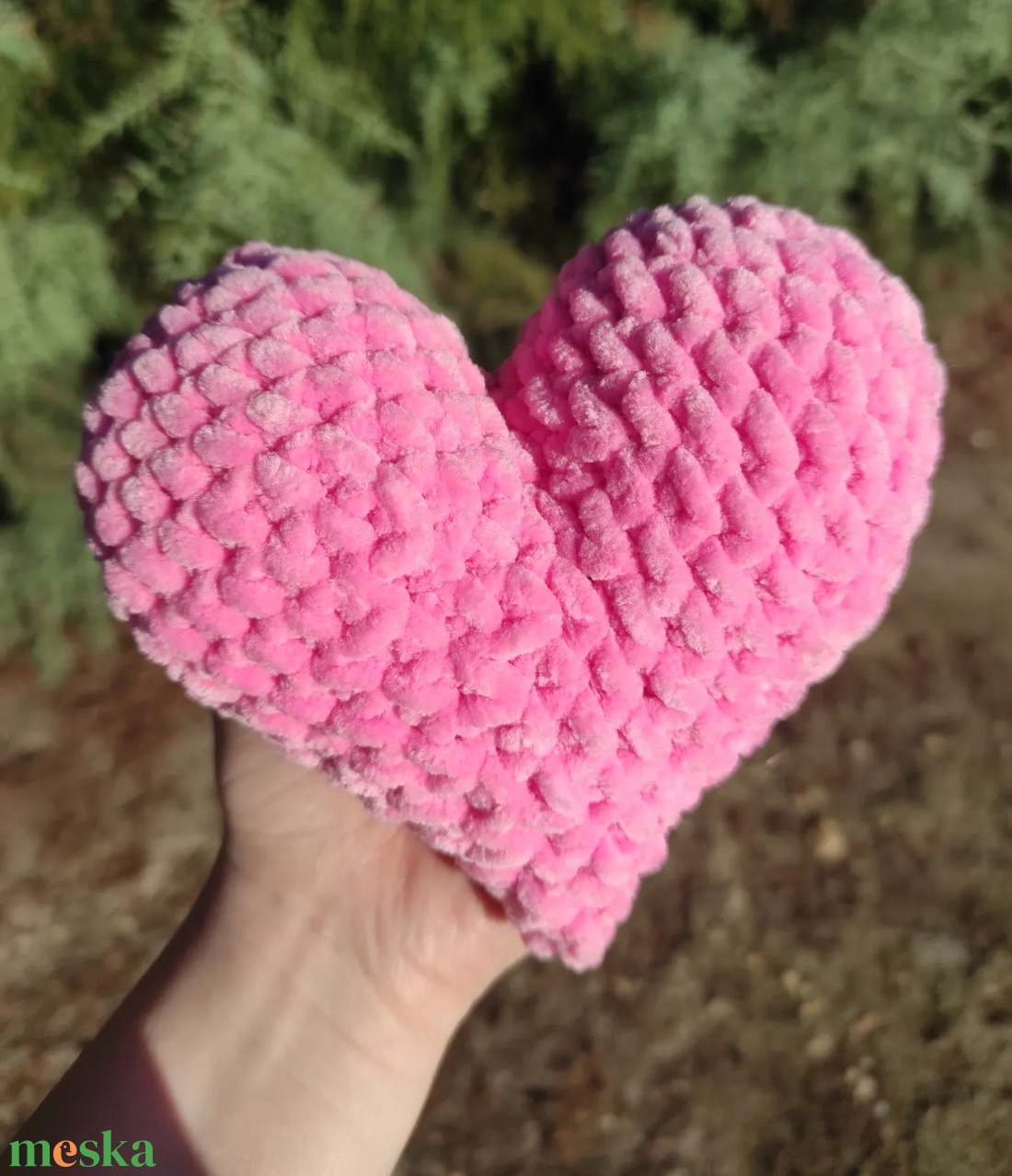 Horgolt plüss szív amigurumi - játék & sport - plüssállat & játékfigura - más figura - Meska.hu