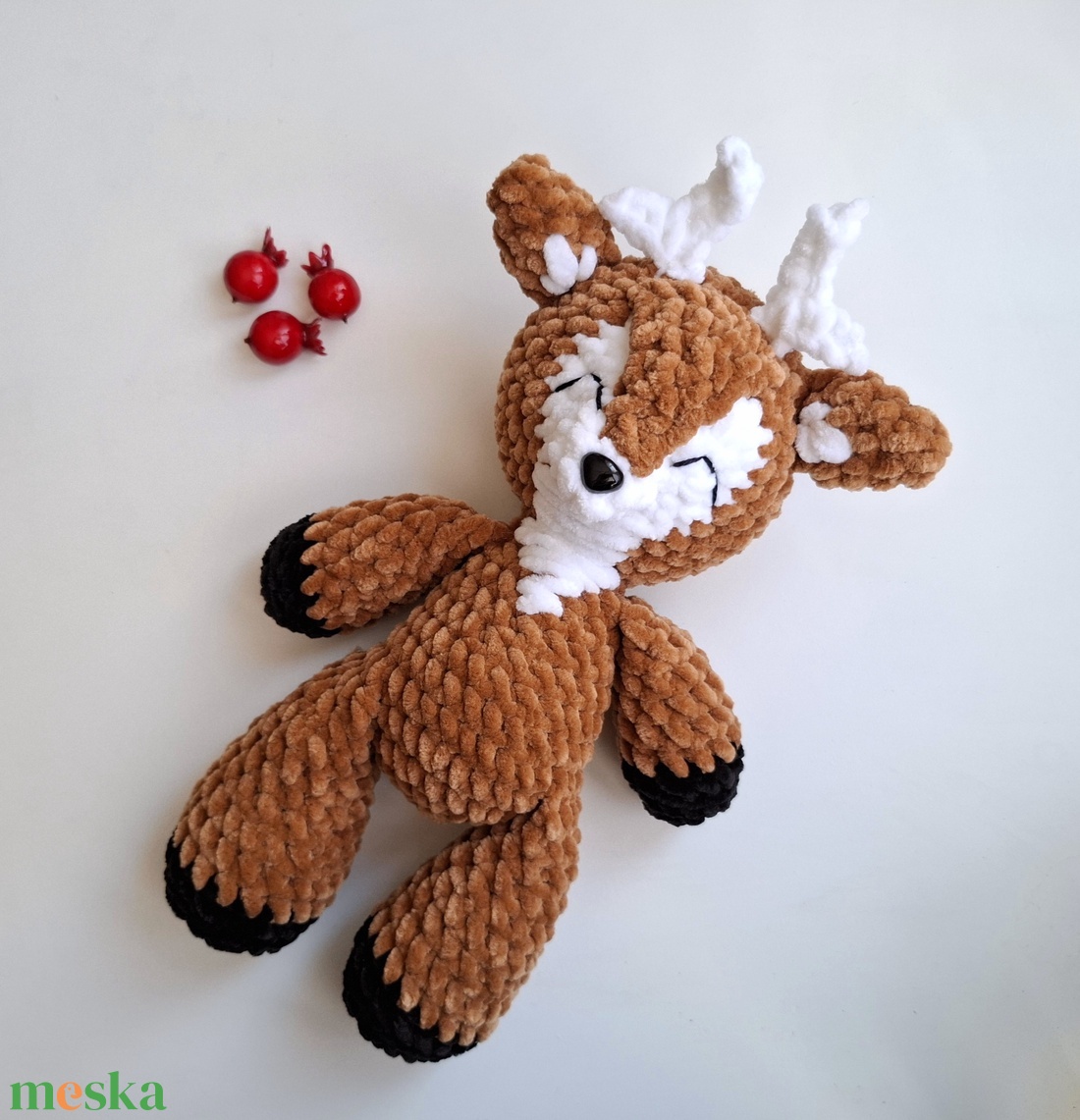 Horgolt szarvas plüss - játék & sport - plüssállat & játékfigura - más figura - Meska.hu