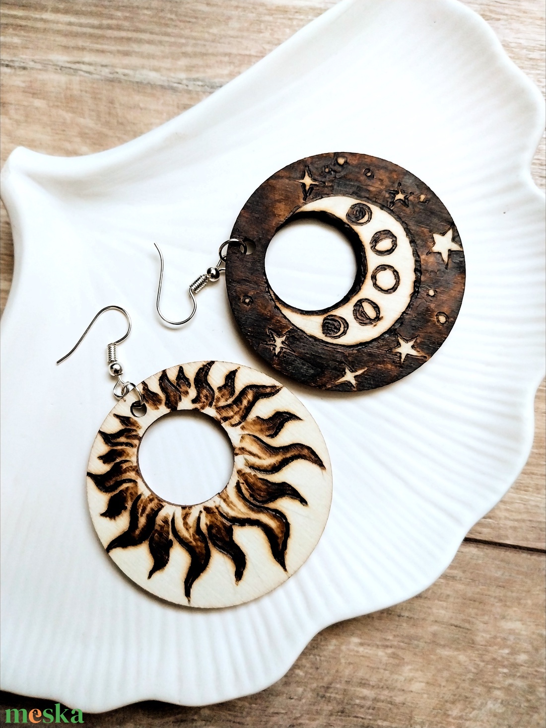 Fülbevaló - ékszer - fülbevaló - lógós kerek fülbevaló - Meska.hu