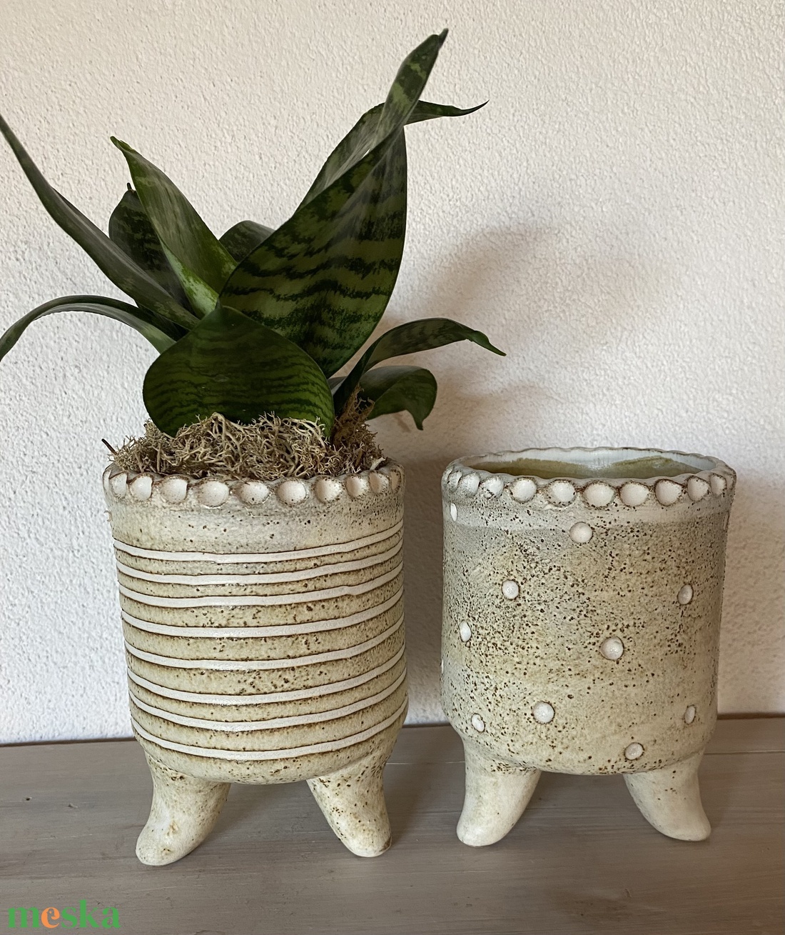 Kerámia kaspó - otthon & életmód - dekoráció - virágdísz és tartó - virágtartó - Meska.hu