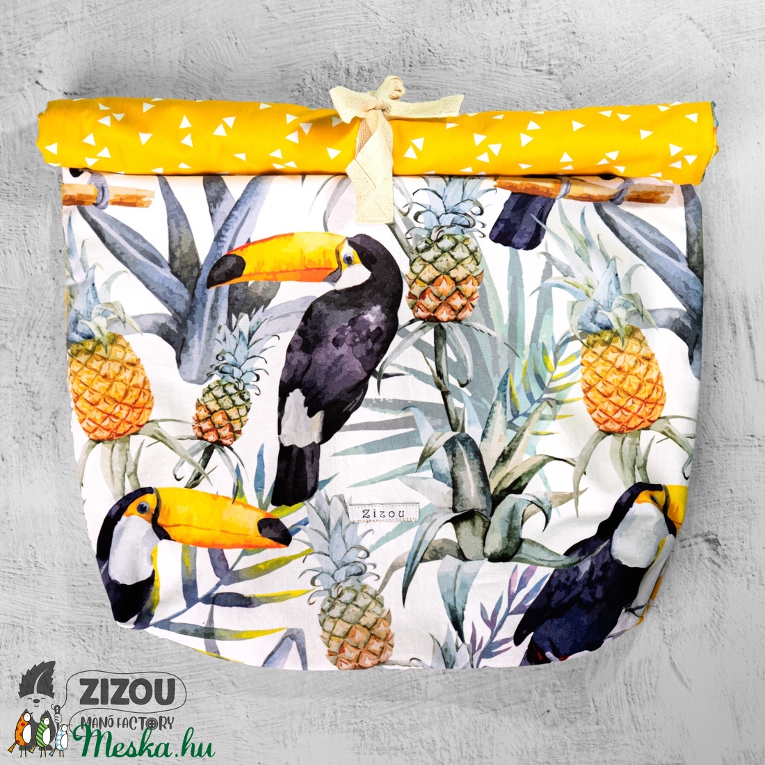 Tukános-ananászos kenyeres zsák - hasonló rendelhető - táska & tok - bevásárlás & shopper táska - kenyeres zsák - Meska.hu Tukános-ananászos kenyeres zsák - hasonló rendelhető - táska & tok - bevásárlás & shopper táska - kenyeres zsák - Meska.hu