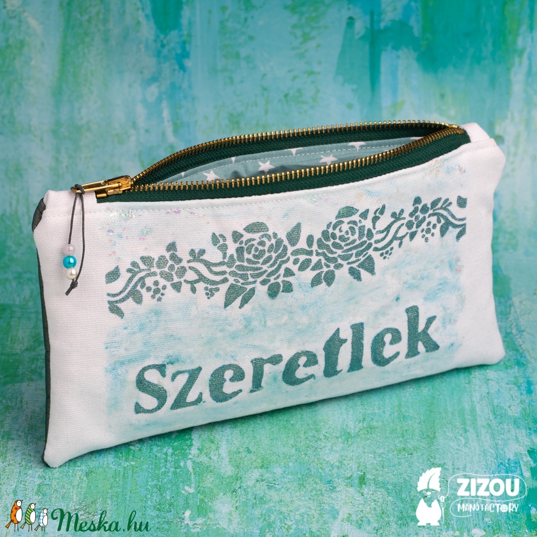 Rózsás - szeretlek neszesszer - táska & tok - neszesszer - Meska.hu
