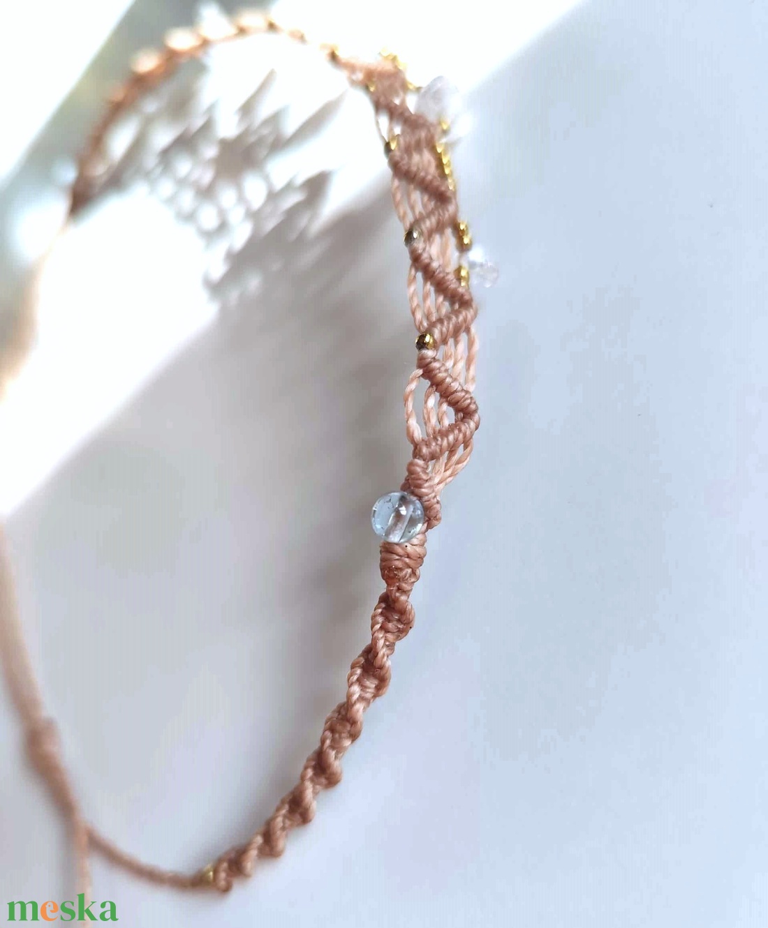 Topáz - hegyikristály makramé nyaklánc, choker - esküvő - ékszer - nyaklánc - Meska.hu Topáz - hegyikristály makramé nyaklánc, choker - esküvő - ékszer - nyaklánc - Meska.hu