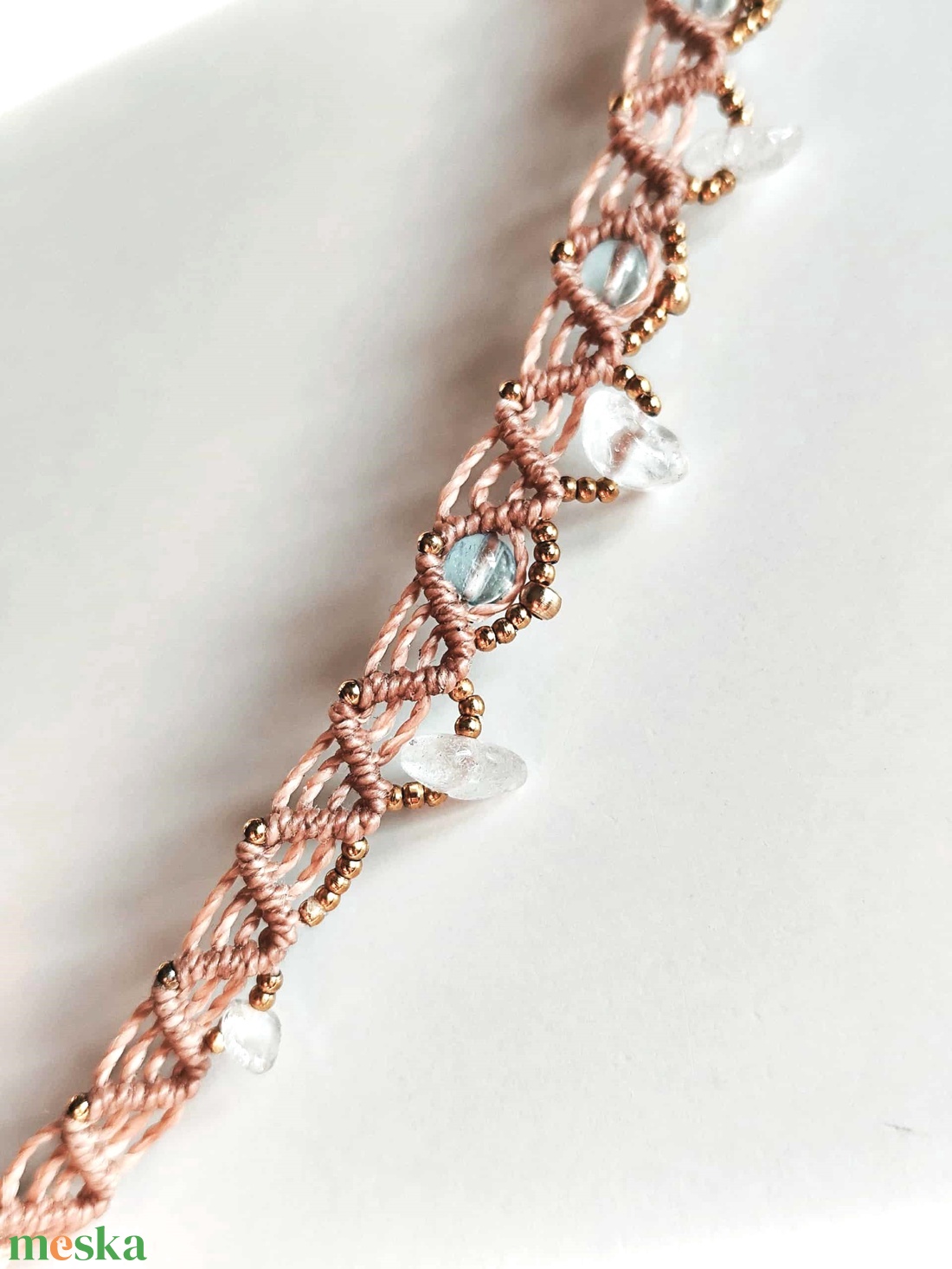 Topáz - hegyikristály makramé nyaklánc, choker - esküvő - ékszer - nyaklánc - Meska.hu Topáz - hegyikristály makramé nyaklánc, choker - esküvő - ékszer - nyaklánc - Meska.hu