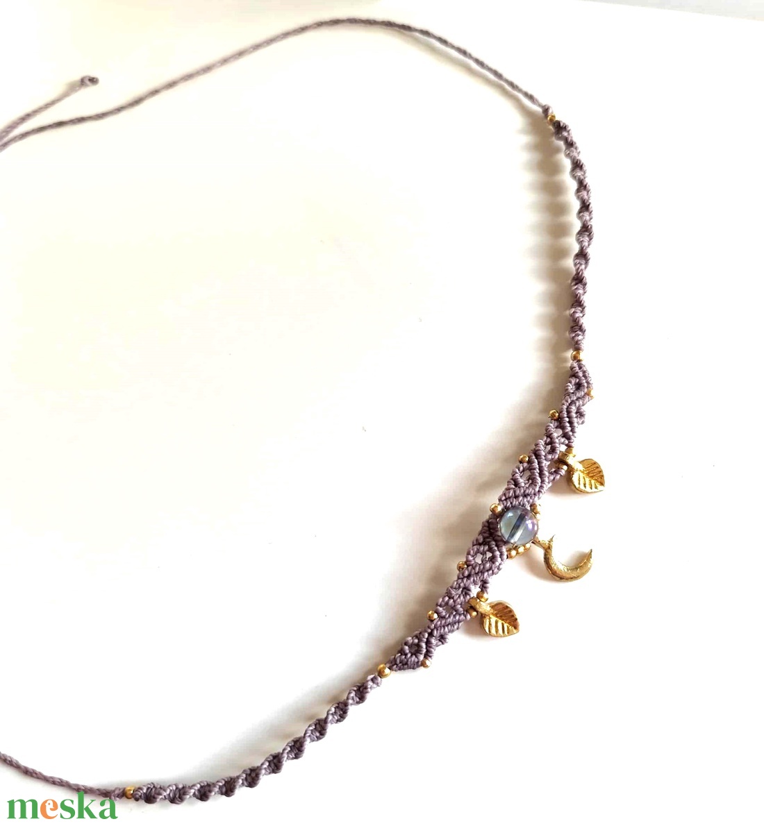 Akva aura makramé nyaklánc, choker - esküvő - ékszer - nyaklánc - Meska.hu Akva aura makramé nyaklánc, choker - esküvő - ékszer - nyaklánc - Meska.hu