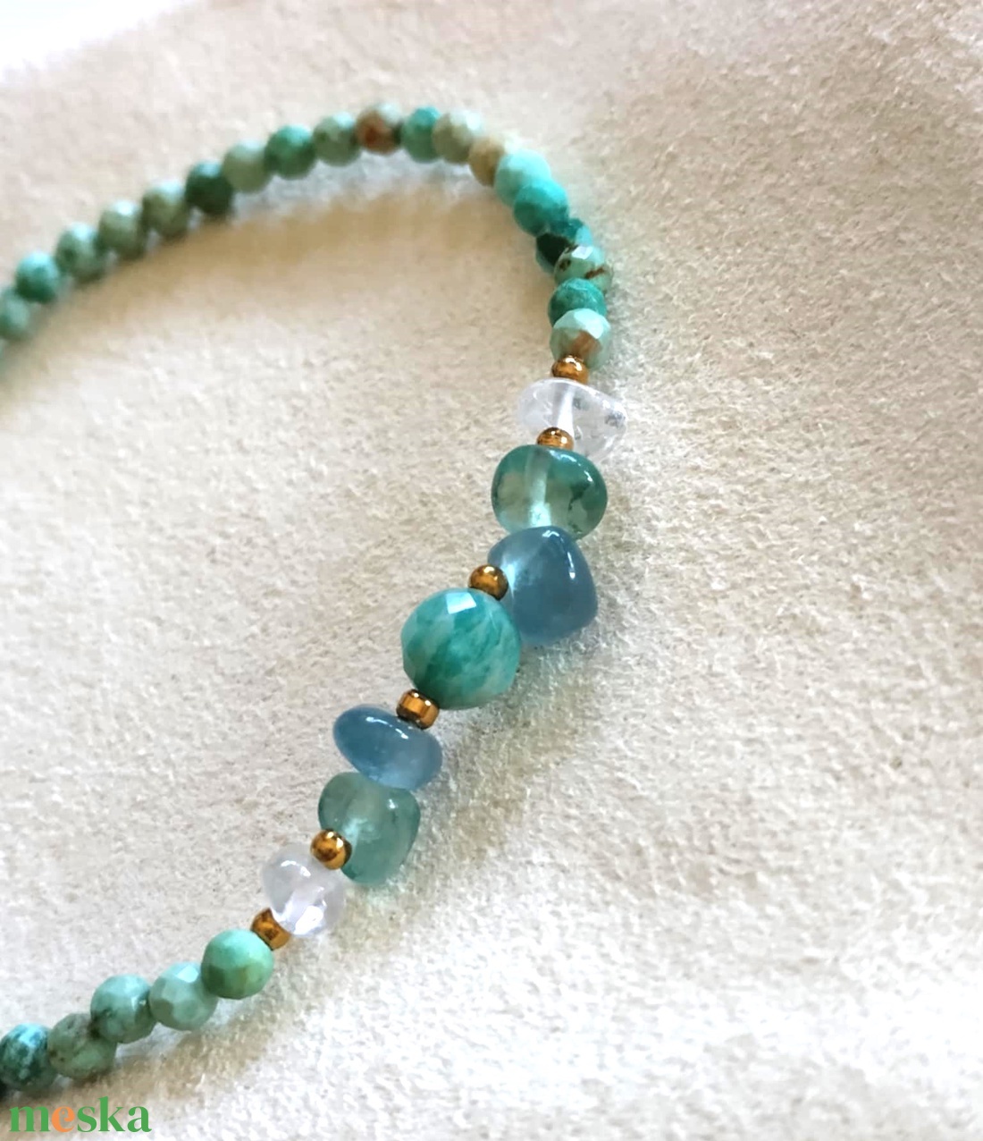 Peru türkiz ásványkarkötő  - ékszer - karkötő - ásványkarkötő - Meska.hu
