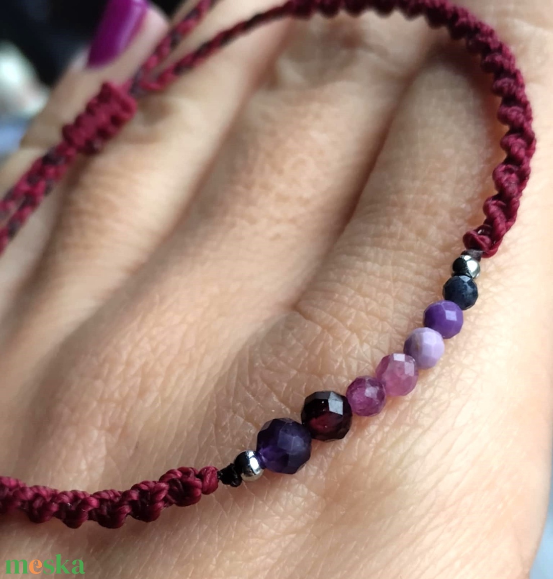7 csakra ásványkarkötő  - ékszer - karkötő - ásványkarkötő - Meska.hu