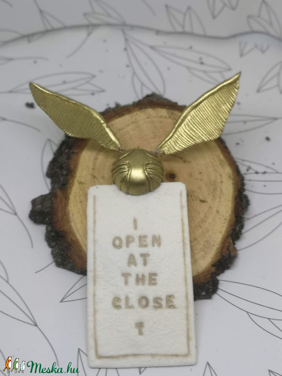 Aranycikesz könyvjelző süthető ygurmából -  - Meska.hu