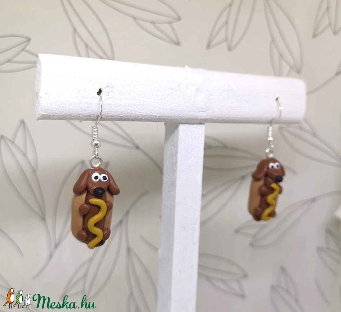 Cuki Hot Dog fülbevaló süthető gyurmából - ékszer - fülbevaló - lógó fülbevaló - Meska.hu Cuki Hot Dog fülbevaló süthető gyurmából - ékszer - fülbevaló - lógó fülbevaló - Meska.hu