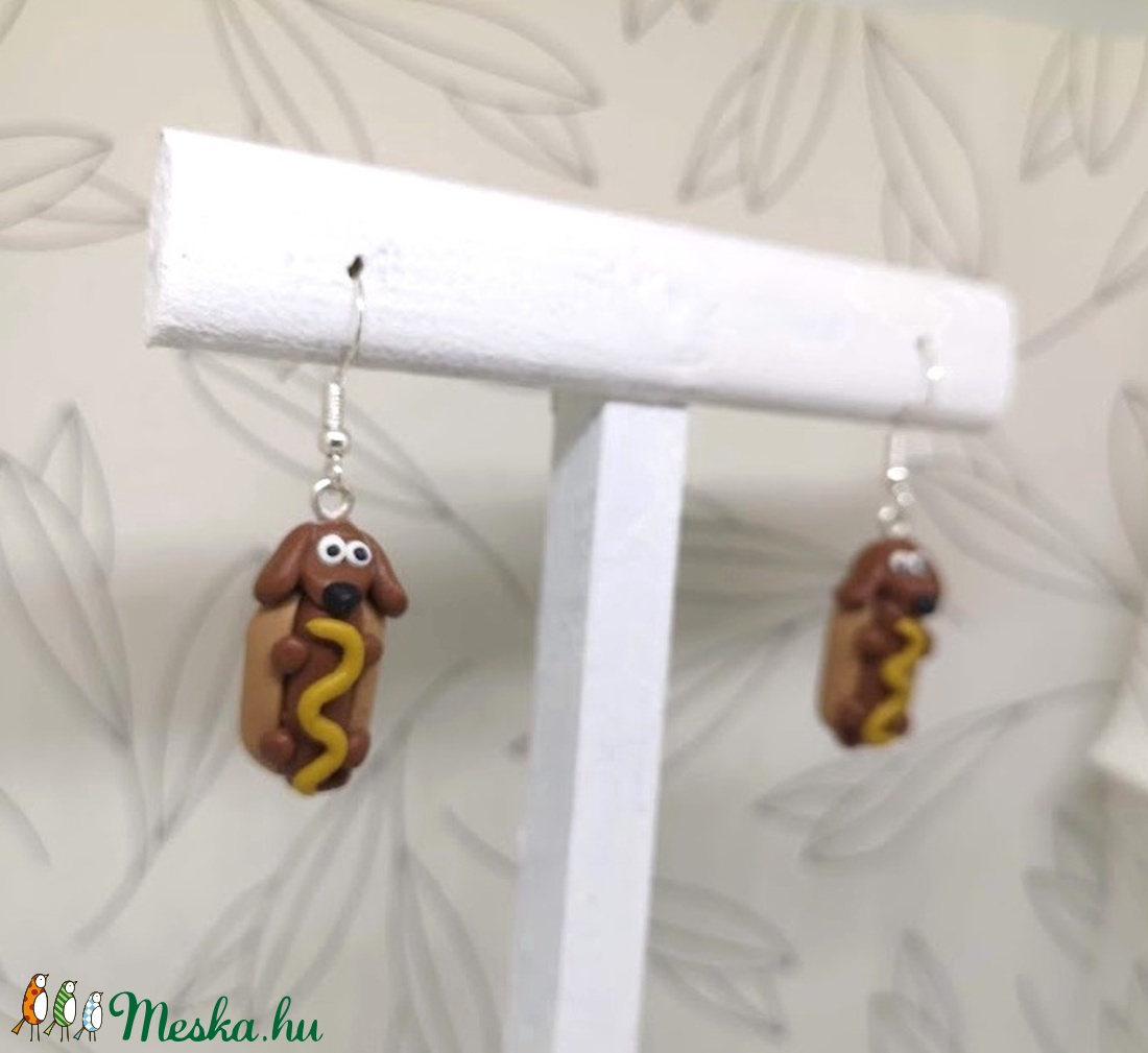 Cuki Hot Dog fülbevaló süthető gyurmából - ékszer - fülbevaló - lógó fülbevaló - Meska.hu Cuki Hot Dog fülbevaló süthető gyurmából - ékszer - fülbevaló - lógó fülbevaló - Meska.hu