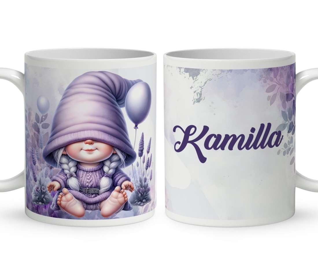 Névvel kérhető - Lufis levendulás manólány mintás bögre - otthon & életmód - konyhafelszerelés, tálalás - tálalás - bögre & csésze - Meska.hu