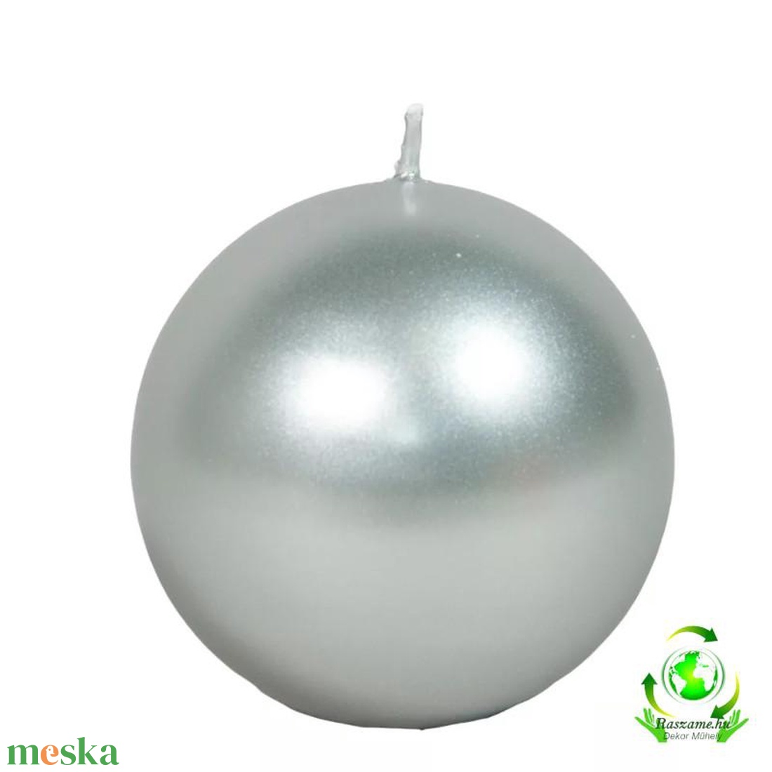 Metál gömb gyertya 80 mm - ezüst - kellékek & szerszámok - dekorációs kellékek - dekorációs gyertya - Meska.hu Metál gömb gyertya 80 mm - ezüst - kellékek & szerszámok - dekorációs kellékek - dekorációs gyertya - Meska.hu