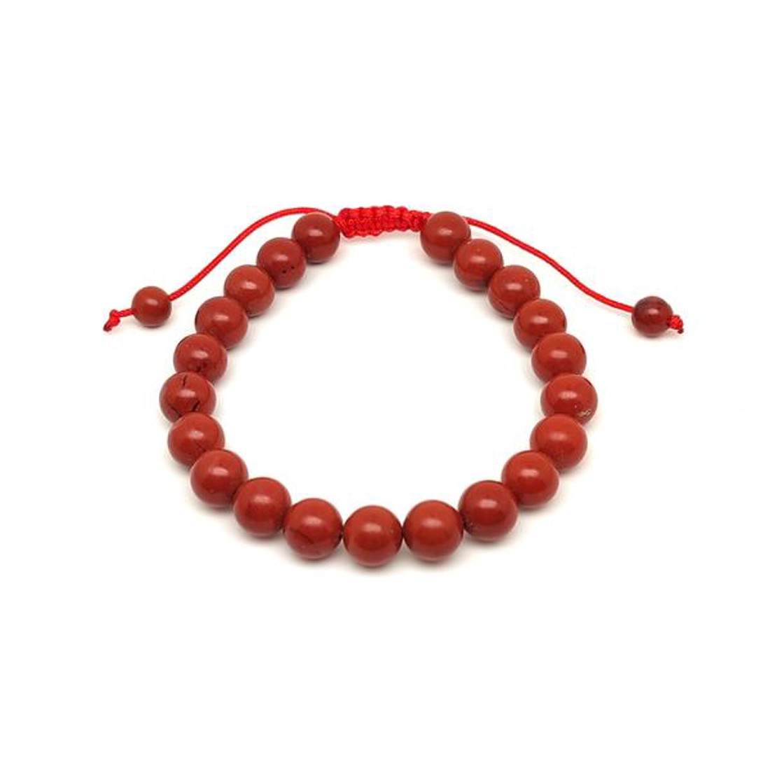 Vörös jáspis csúszócsomós golyó karkötő 89 mm - ékszer - karkötő - ásványkarkötő - Meska.hu