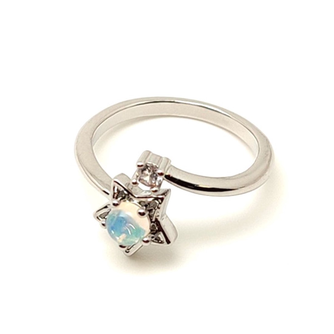 Lélekemelő opál ásvány gyűrű állítható 5mm - ékszer - gyűrű - Meska.hu