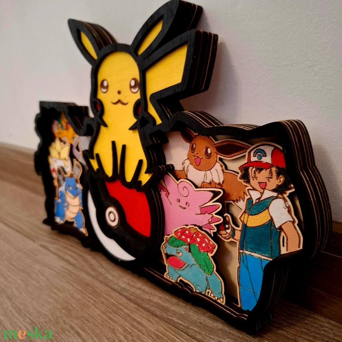 Pokémon fa dísz - otthon & életmód - dekoráció - asztal és polc dekoráció - asztaldísz - Meska.hu
