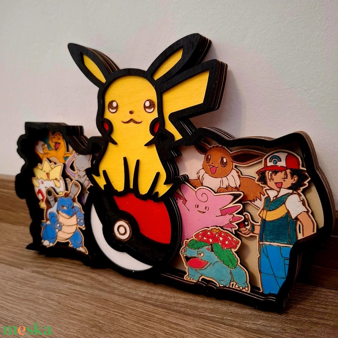 Pokémon fa dísz - otthon & életmód - dekoráció - asztal és polc dekoráció - asztaldísz - Meska.hu